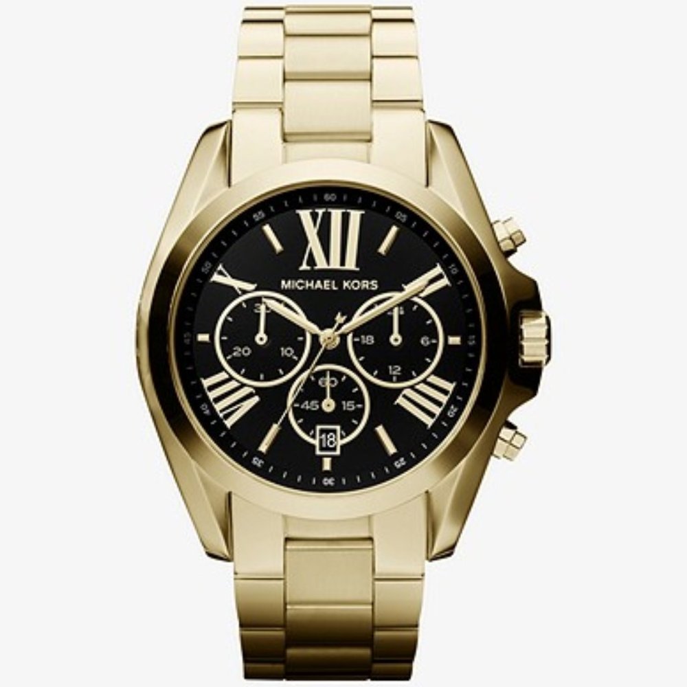 Michael Kors Oversized Bradshaw Gold Tone …